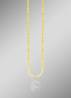 Damen-Edelsteinschmuck>Silber-Citrin-Halskette