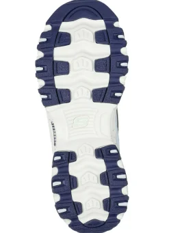 Skechers Schuhe|Damenschuhe></noscript>Schnür-Sneaker mit Veloursleder-Besätzen BLAU-PINK