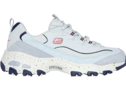 Skechers Schuhe|Damenschuhe></noscript>Schnür-Sneaker mit Veloursleder-Besätzen BLAU-PINK