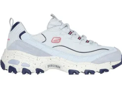 Skechers Schuhe|Damenschuhe></noscript>Schnür-Sneaker mit Veloursleder-Besätzen BLAU-PINK