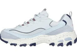 Skechers Schuhe|Damenschuhe></noscript>Schnür-Sneaker mit Veloursleder-Besätzen BLAU-PINK