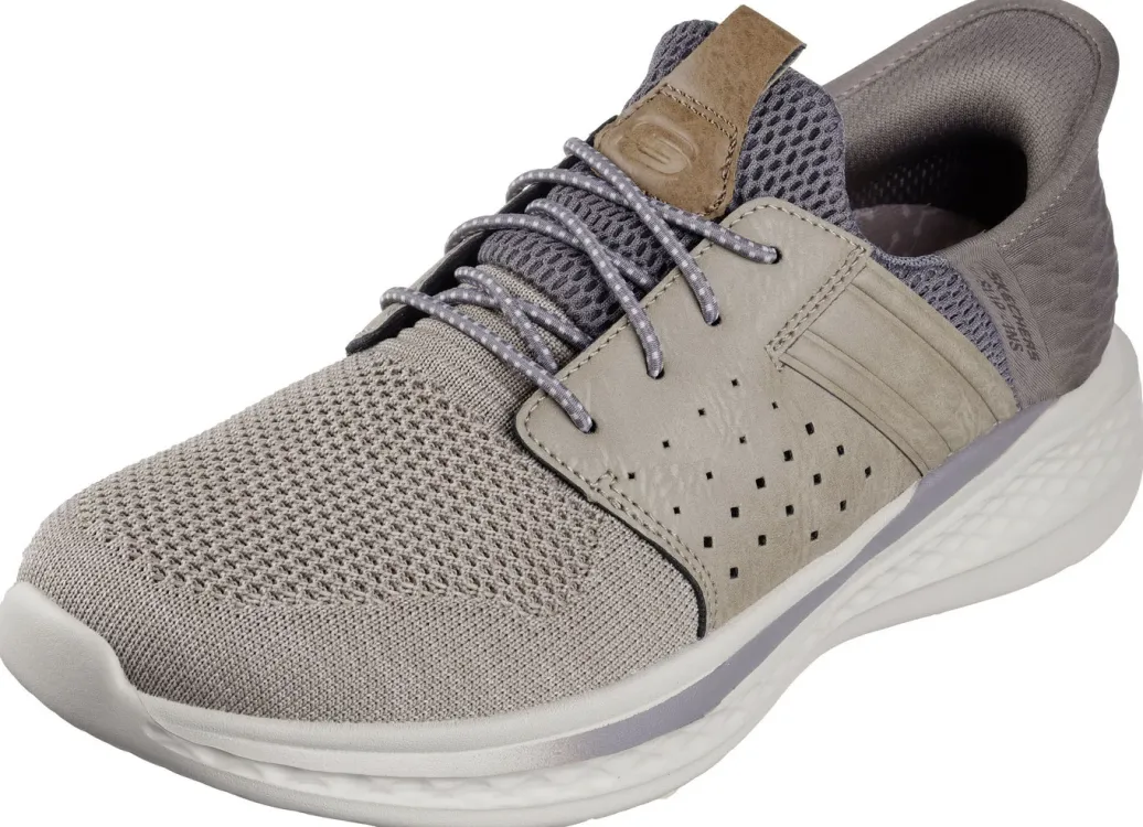 Skechers Schuhe|Herrenschuhe>Slipper mit geformter Slip-Ins Fersenplatte TAUPE-GRAU