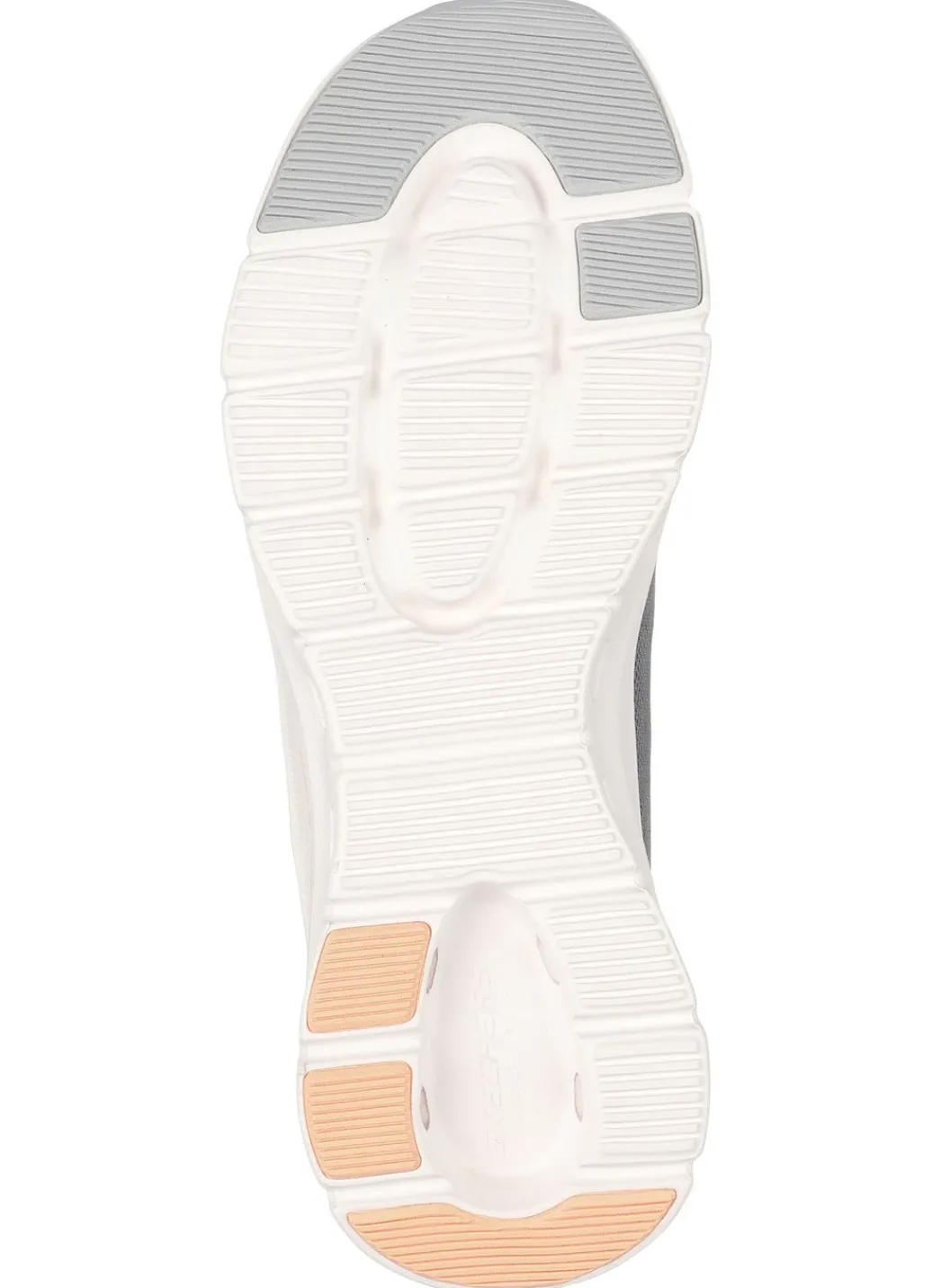 Skechers Schuhe|Damenschuhe>Sneaker mit geformter Slip-Ins Fersenplatte GRAU-ORANGE