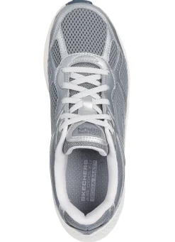 Skechers Schuhe|Damenschuhe></noscript>, sportliche Damen-Sneaker, mit herausnehmbarem Fußbett SILBER-GRAU