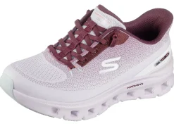 Skechers Damenschuhe|Schuhe>, trendige Damen-Sneaker, mit geformter Slip-Ins Fersenplatte WEISS-BORDEAUX