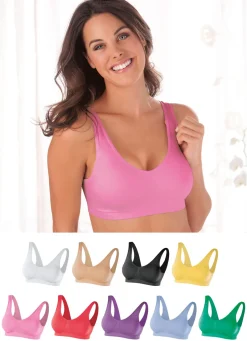 Bekleidung & Strümpfe|Wäsche>SLIMmaxx Nahtloser Super-BH, 9er-Set BUNT