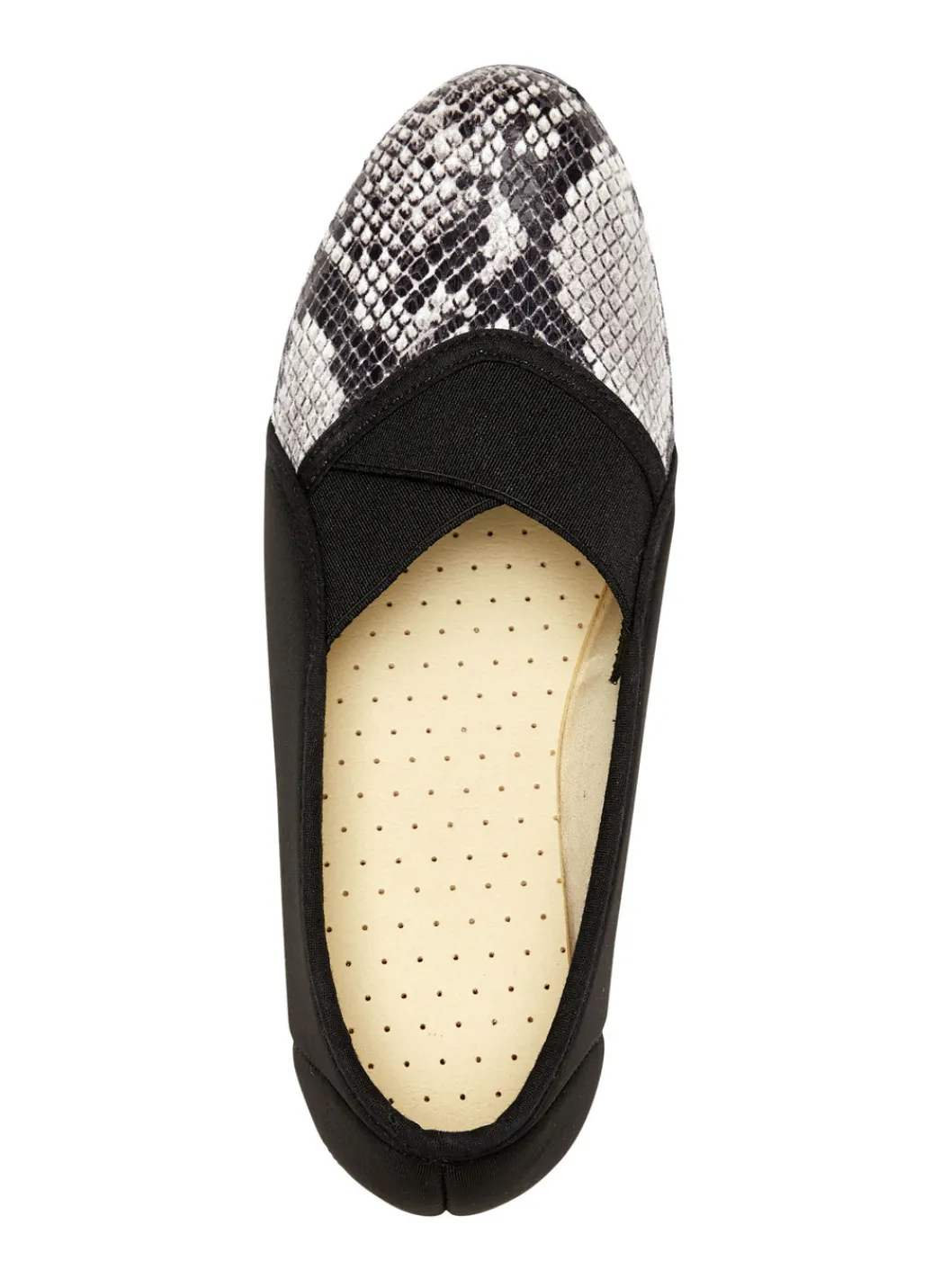 Damenschuhe|Schuhe>Slipper aus elastischem Textilmaterial