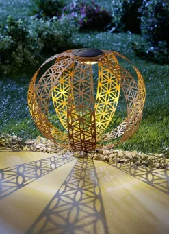 Gartenbeleuchtung>Solarleuchte mit Erdspieß ROST