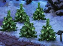 Außendekorationen|Aus Der Tv-Werbung>Solar-Tannenbäumchen-Set, 5-teilig GRÜN