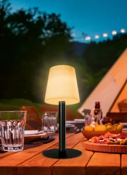 EASYMAXX Gartenbeleuchtung>Solar-Tischleuchte WEISS-SCHWARZ