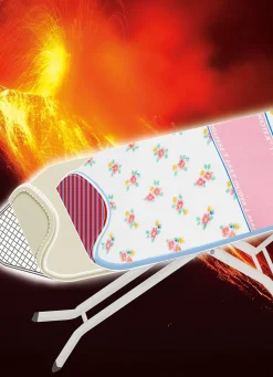 Bügeln>Spezial-Bügelbrettbezug mit Gleitbeschichtung WEISS-ROSA