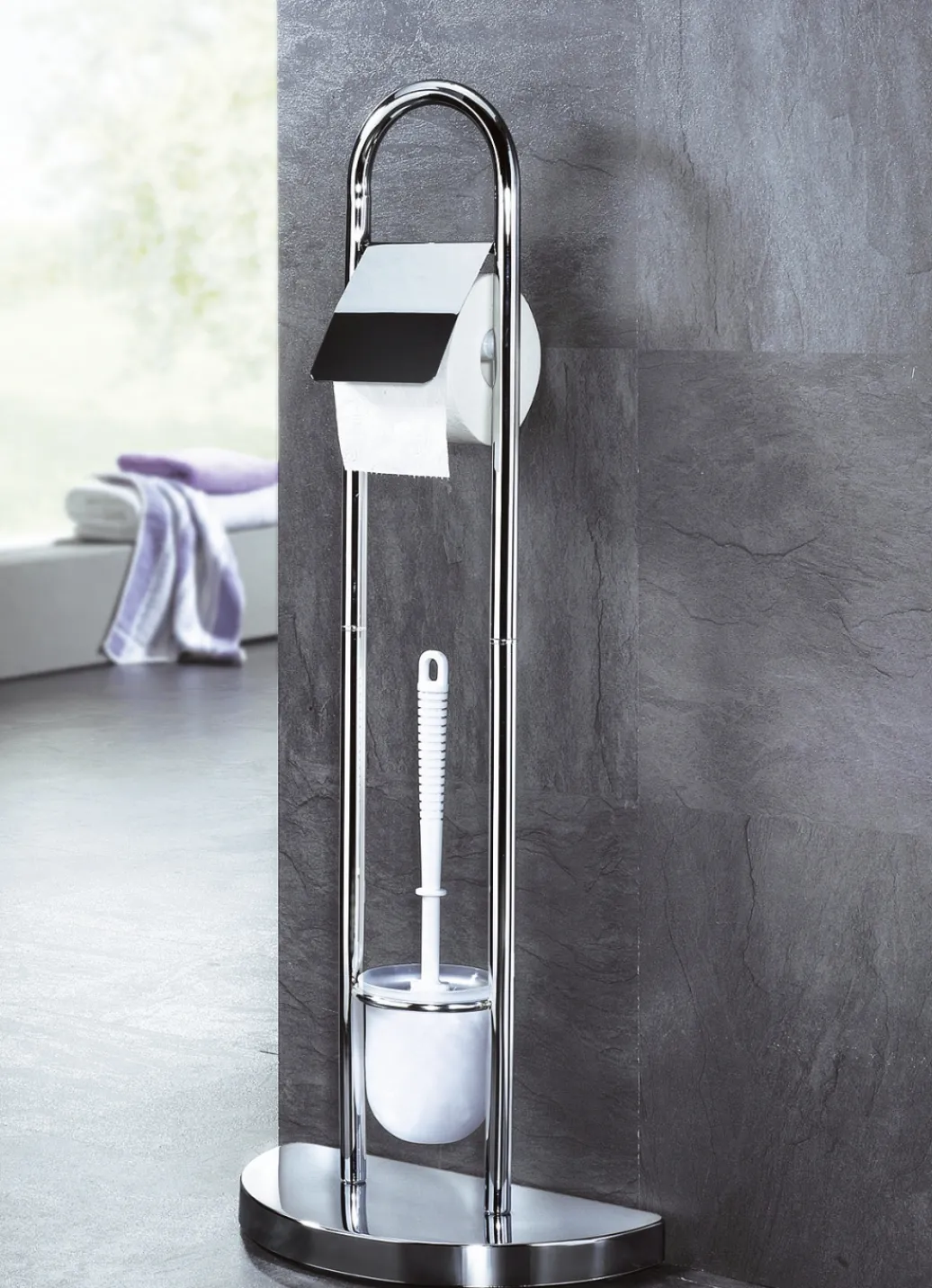 Möbel>Stand-WC-Garnitur CHROM