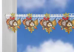 PLAUENER SPITZE Heimtextilien>Stangendeko aus echter BUNT