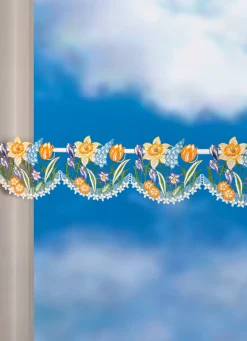 PLAUENER SPITZE Heimtextilien>Stangendeko aus BUNT