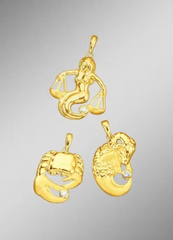Damen-Goldschmuck>Sternzeichen-Anhänger matt/hochglänzend
