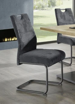 Möbel>Stühle, 4er-Set, mit Cordbezug