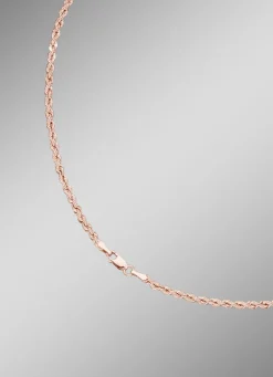 Damen-Goldschmuck>Stilvolle Kordel-Halskette in Roségold