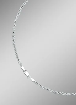 Damen-Goldschmuck>Stilvolle Kordel-Halskette in Weißgold