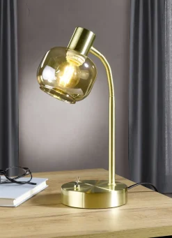 Möbel>Stilvolle Tischleuchte mit getöntem Glas