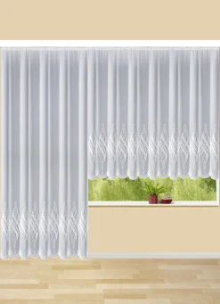 PLAUENER STICKEREI Heimtextilien>Store mit und Universalschienenband WEISS