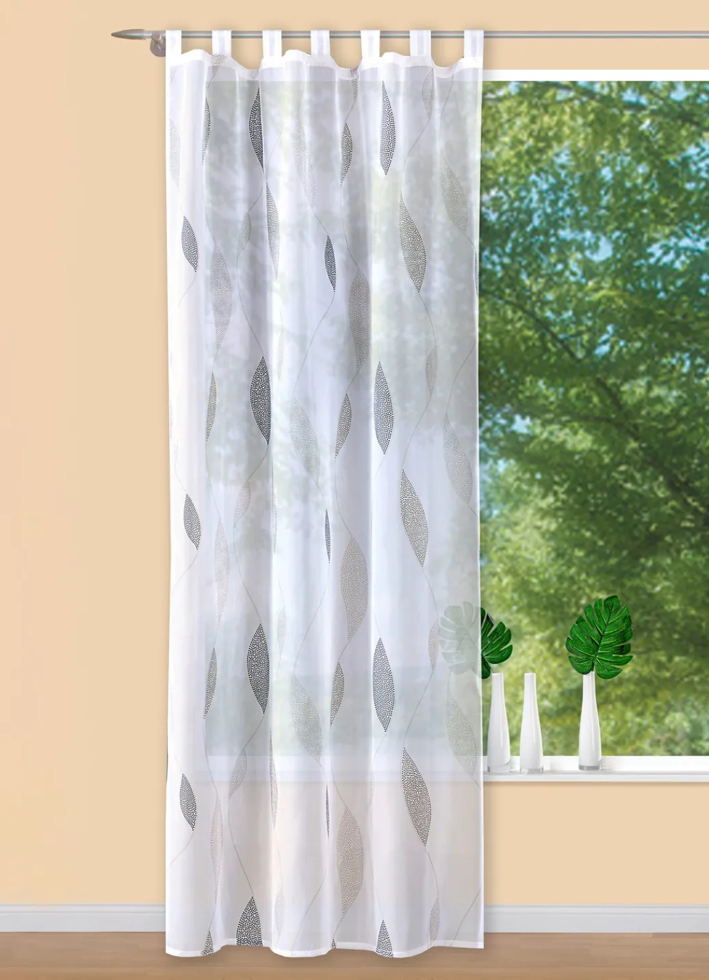 Heimtextilien>Store mit Punktewelle-Dessin