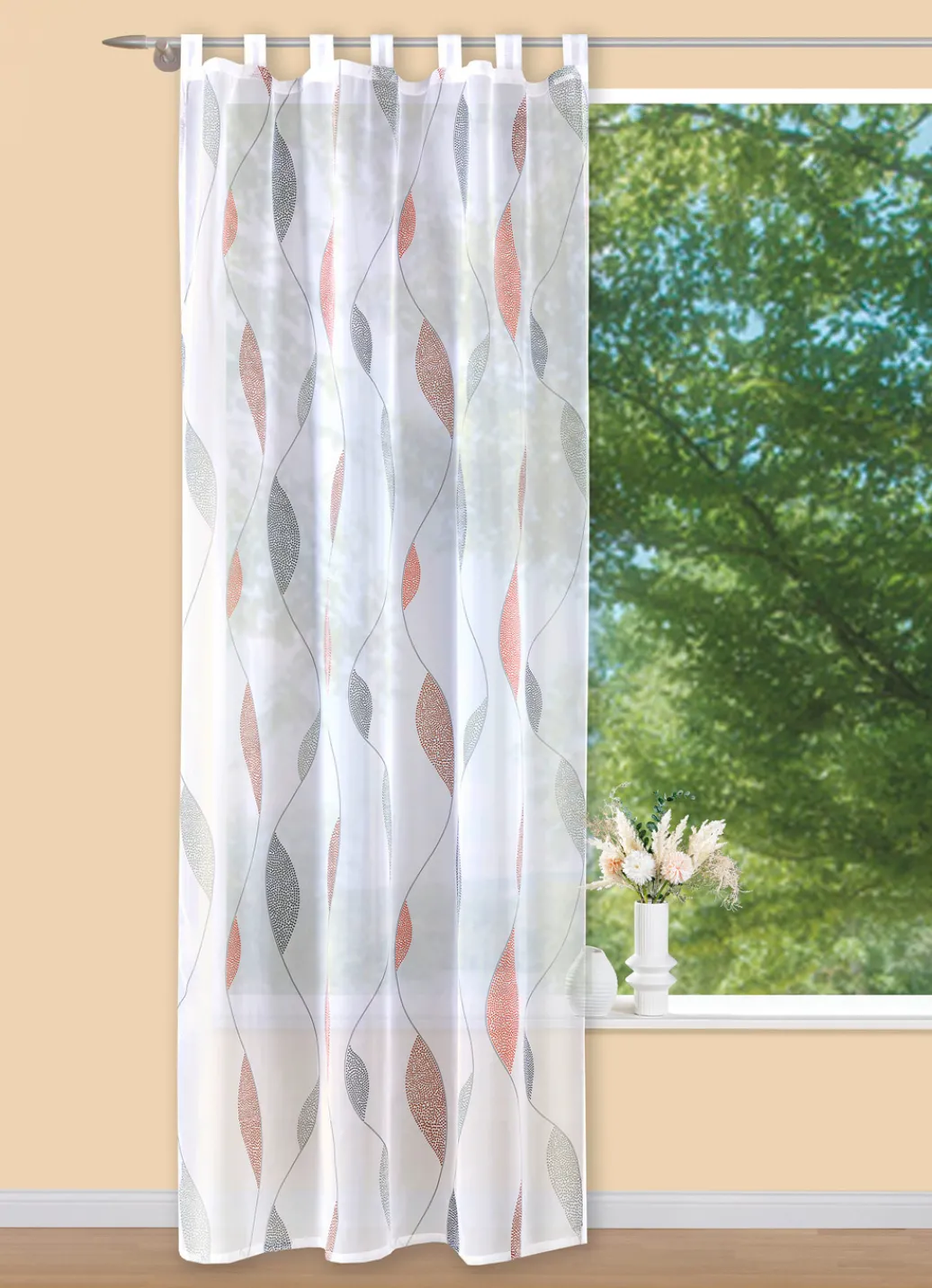 Heimtextilien>Store mit Punktewelle-Dessin