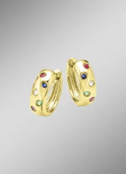 Damen-Edelsteinschmuck>Strahlende Eleganz: Creolen mit echten Edelsteinen