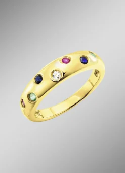 Damen-Edelsteinschmuck>Strahlende Eleganz: Damenring mit echten Edelsteinen