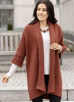 Pullover & Strickmode>Strickjacke in Longform TERRA MELIERT