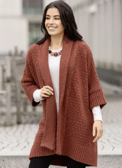 Pullover & Strickmode></noscript>Strickjacke in Longform TERRA MELIERT