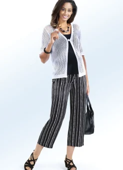 Pullover & Strickmode></noscript>Strickjacke in Netzmuster