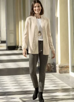 Pullover & Strickmode></noscript>Strickjacke mit dekorativer Struktur BEIGE MELIERT