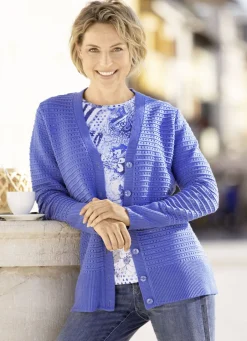 Pullover & Strickmode>Strickjacke mit leichtem Glanz