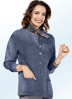 Pullover & Strickmode>Strickjacke mit Strukturmix