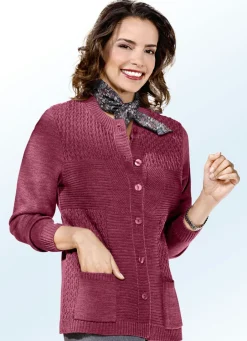 Pullover & Strickmode></noscript>Strickjacke mit Strukturmix