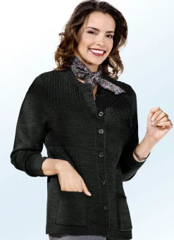 Pullover & Strickmode></noscript>Strickjacke mit Strukturmix