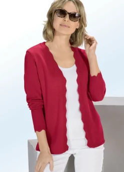 Pullover & Strickmode>Strickjacke mit Wellenabschlüssen