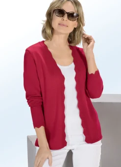 Pullover & Strickmode>Strickjacke mit Wellenabschlüssen