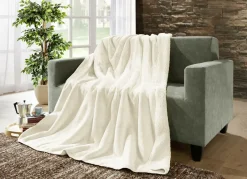 Heimtextilien>Superkuschelige Wohndecke in Teddyfleece-Qualität