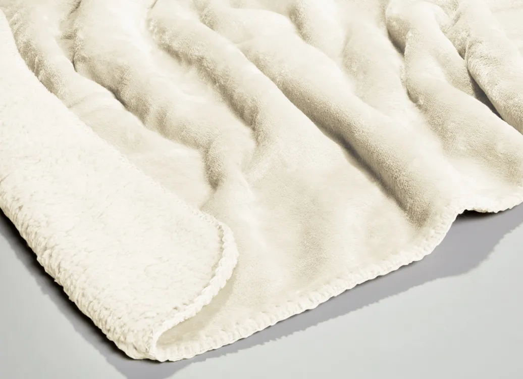 Heimtextilien>Superkuschelige Wohndecke in Teddyfleece-Qualität