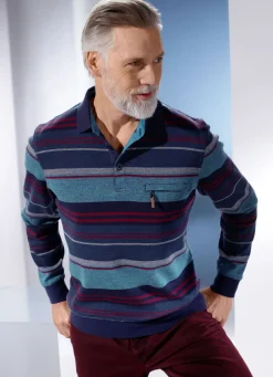 HAJO SPORTSWEAR Shirts & Sweatshirts>Sweatshirt von „Hajo“ MARINE-PETROL-ROT