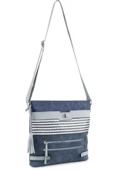 Taschen>Tasche mit teilweise glitzernden Flechtdurchzügen