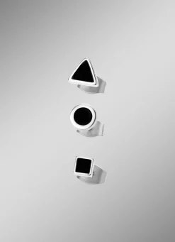 Herren-Modeschmuck>3-teiliges Single-Ohrstecker-Set aus Edelstahl