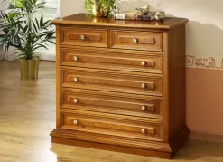 Möbel>Teilmassive Kommode mit Echtholzfurnier