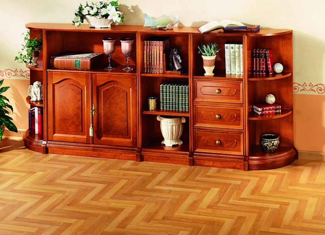 Möbel>Teilmassive Möbelserie mit Echtholzfurnier