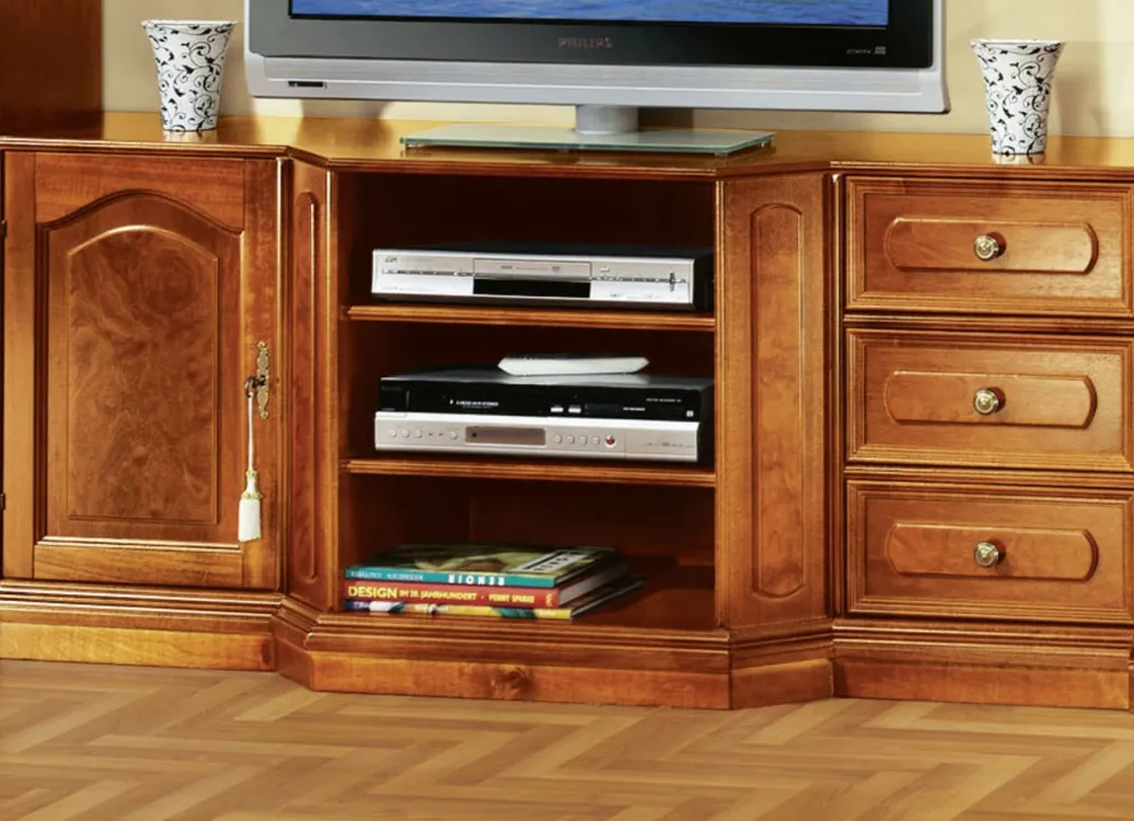 Möbel>Teilmassives TV-Longboard mit Echtholzfurnier