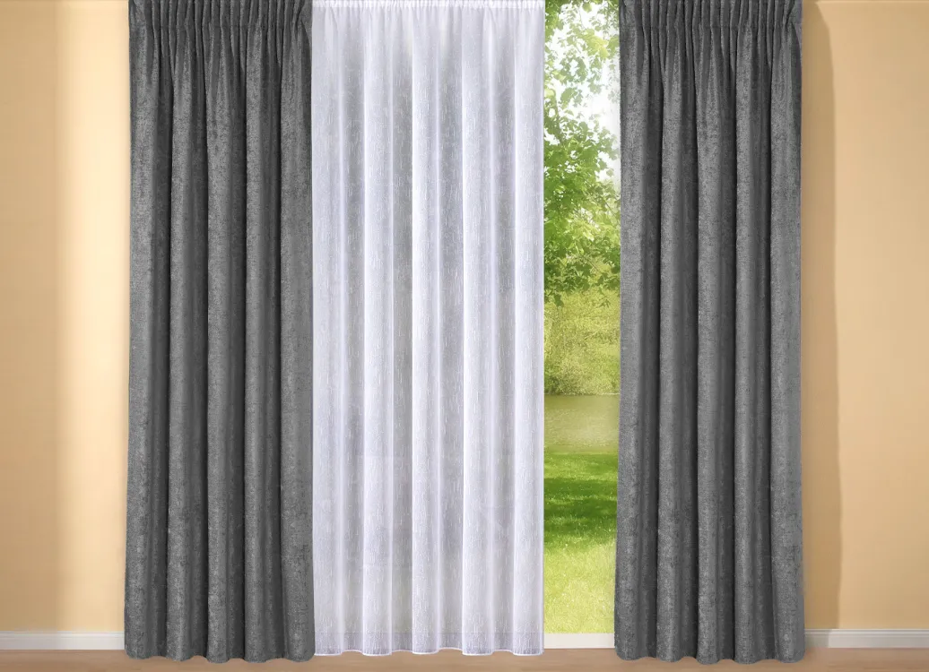 Heimtextilien>Thermo-Chenille-Verdunkelungsschal mit Multifunktionsband