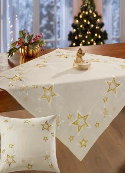 Tischdecken|Heimtextilien>Tisch- und Raumdekoration CREME-GOLD