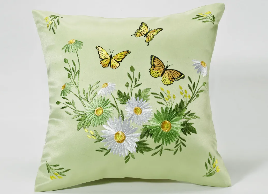 Dekoration|Heimtextilien>Tisch- und Raumdekoration mit Blumen und Schmetterlingen GRÜN