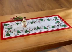 Tischdecken|Dekoration>Tischdecke mit Schneemann-Druckmotiven BUNT
